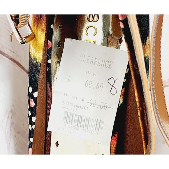 BCB Girls Studded Felt Multicolored High Heel 8B/38 Woman Shoe - Picture 12 of 16